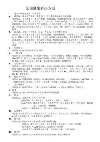 50种病列用药组方