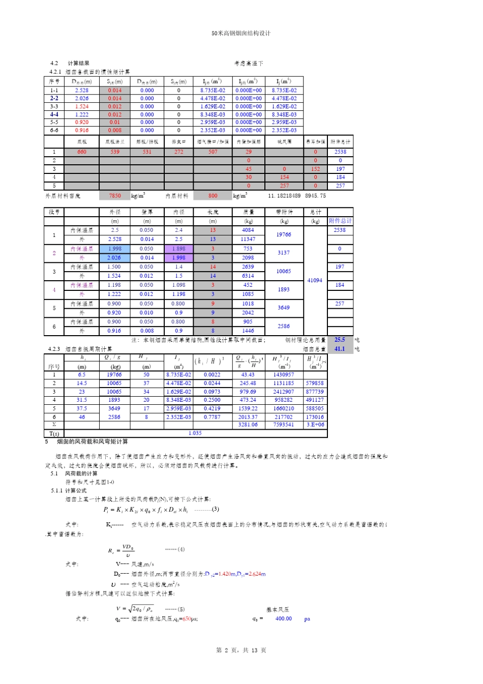 50米高钢烟囱结构设计_第2页
