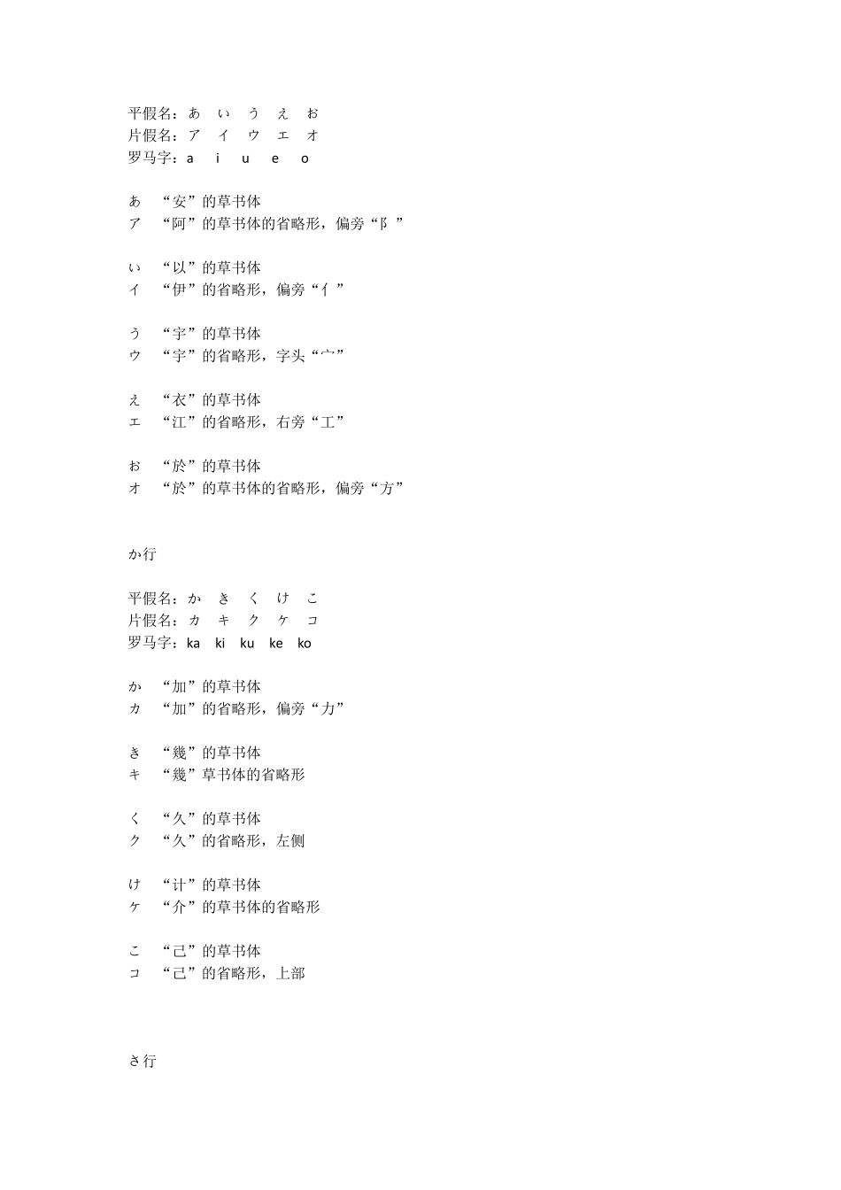 50音平假名片假名趣味记忆_第2页
