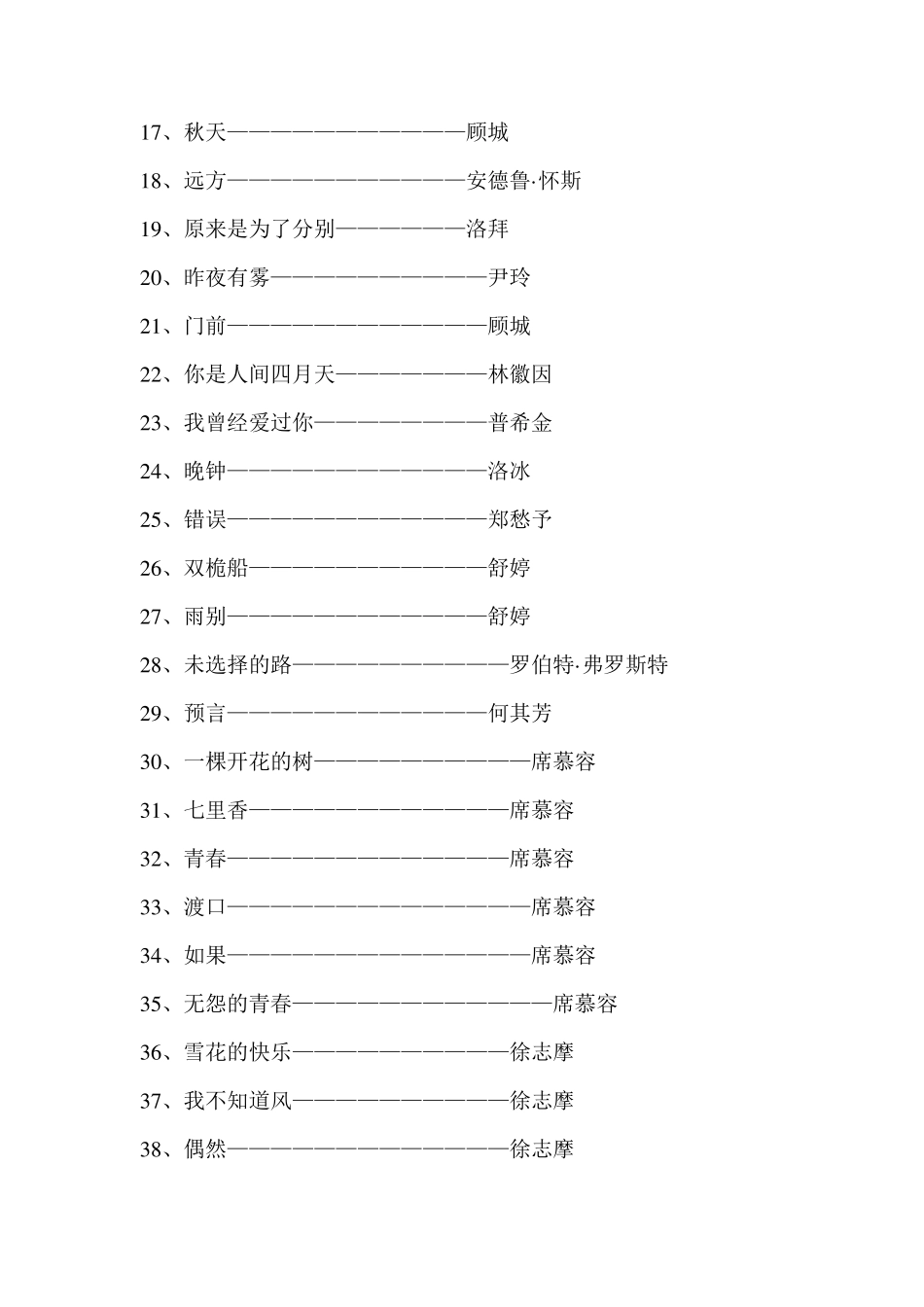 50首现代诗_第2页
