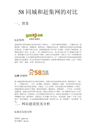 58同城和赶集网对比