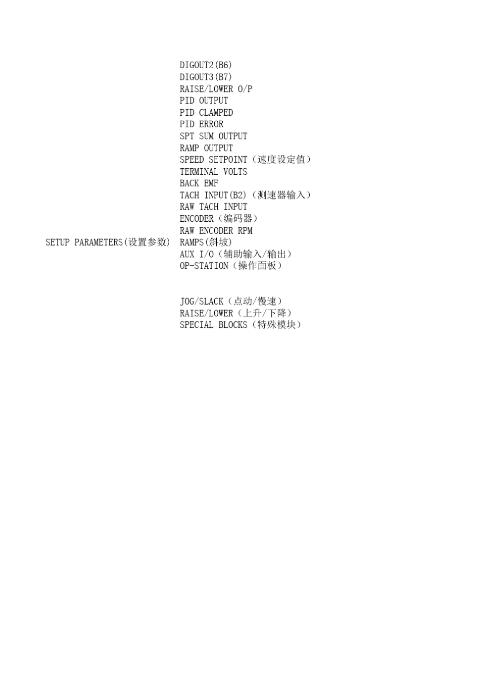 590直流电机驱动器中英参数对照表_第2页