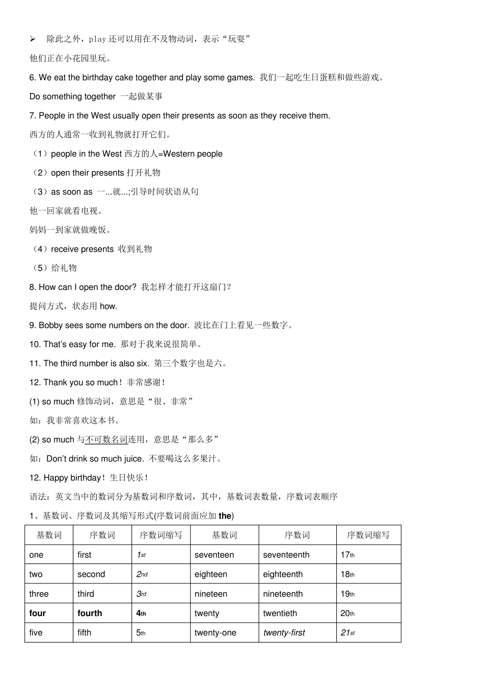 5bunit8Birthdays知识点梳理+配套练习_第3页