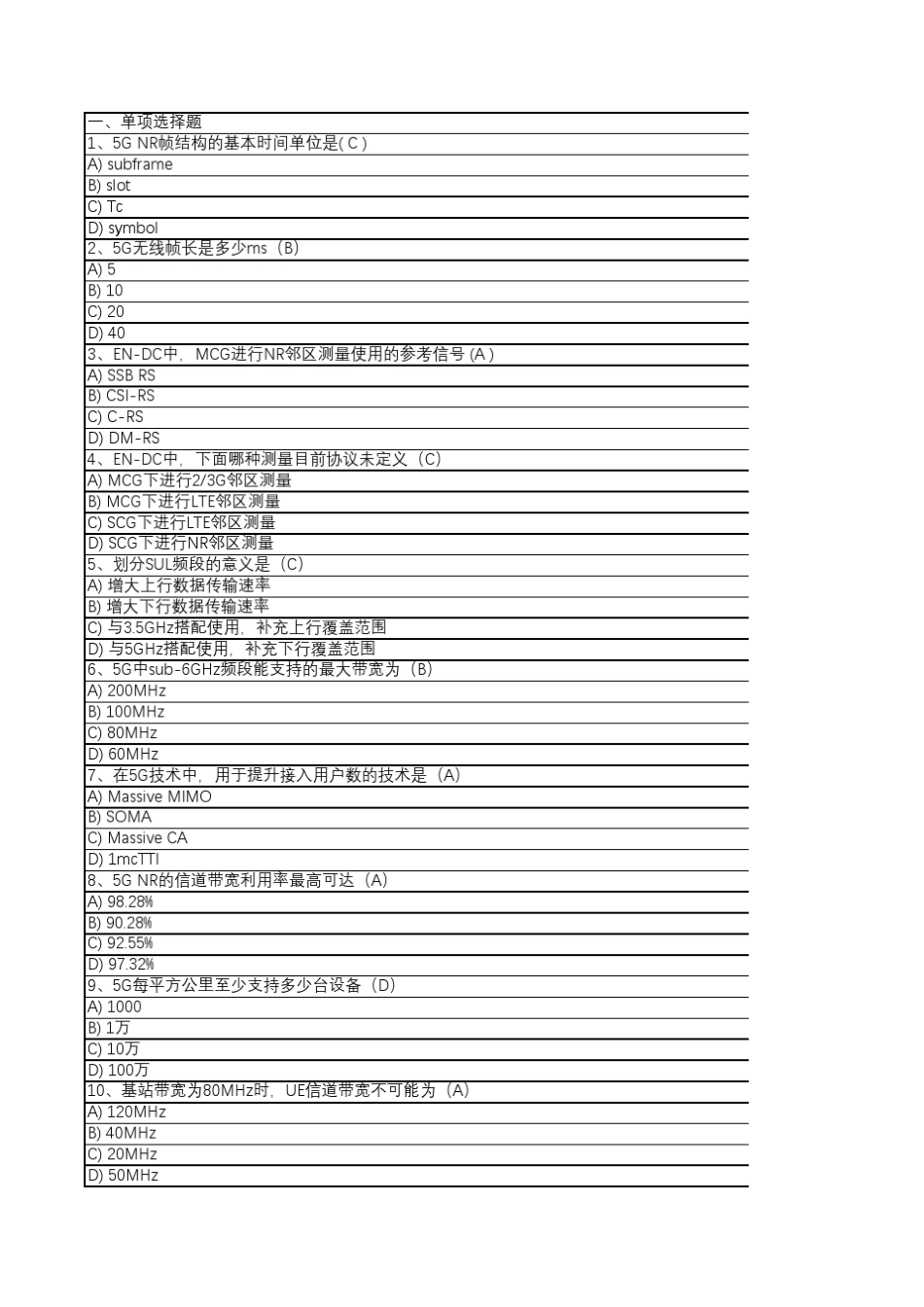 5G考试题库汇总_第1页