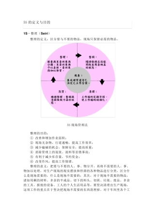 5S的定义与目的