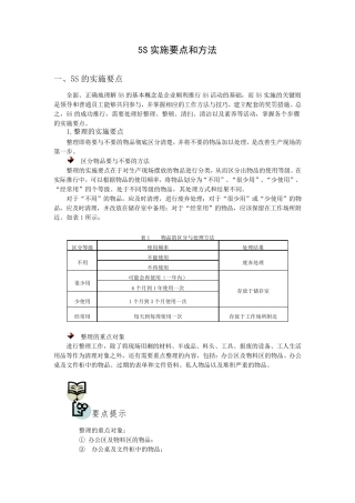 5S管理实施的要点和方法
