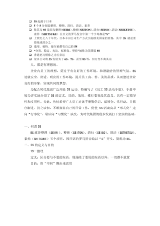 5S起源于日本