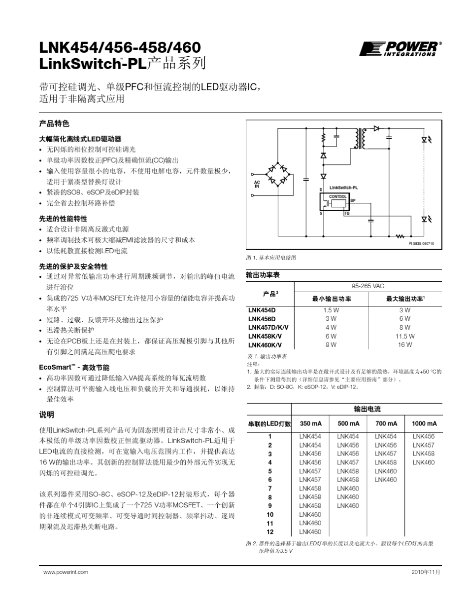 5W可调光非隔离LED驱动器(RDR251)中文手册应用指南_第1页