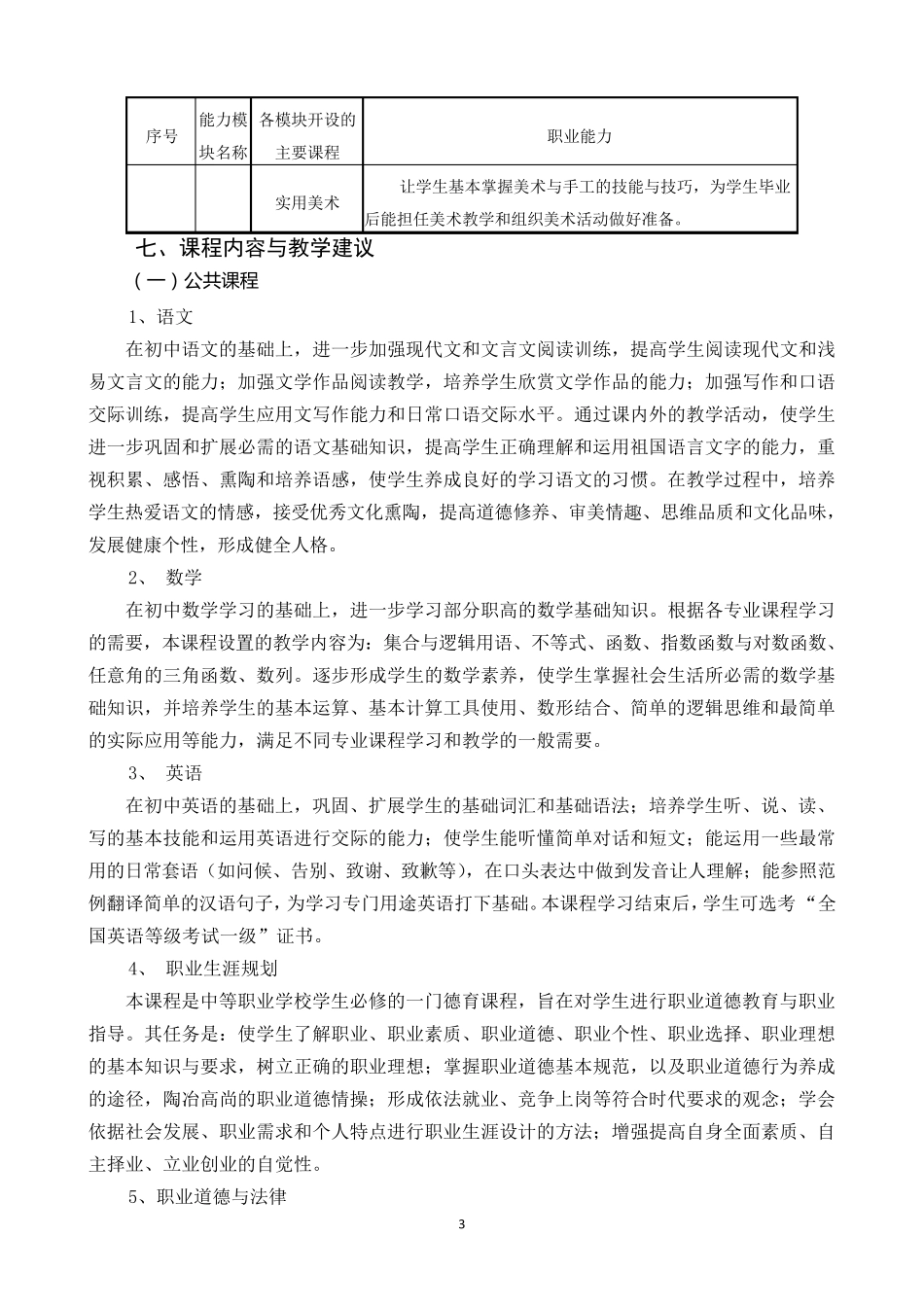 5社会文化艺术专业教学方案_第3页
