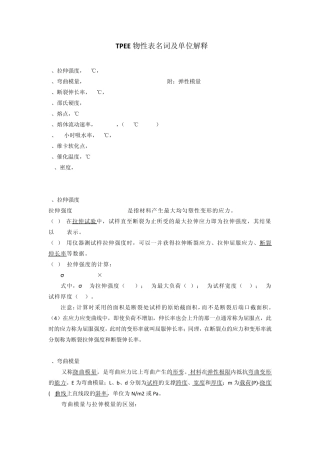 6.TPEE物性表的名词解释