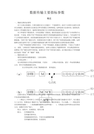 6.数据传输主要指标参数
