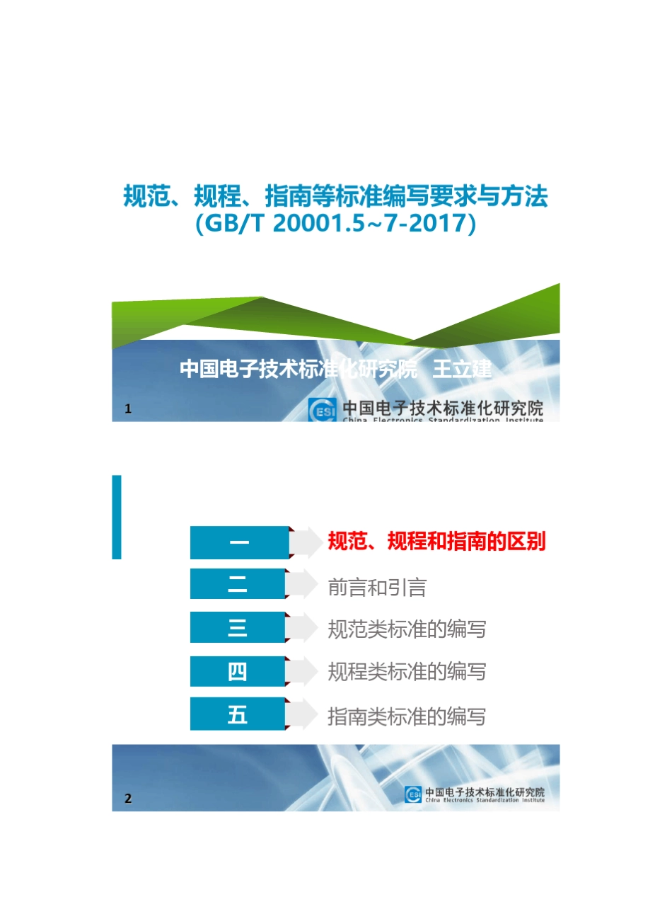 6.王立建规范、规程、指南等标准编写要求与方法_第1页