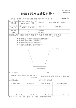 600砼雨水管(BY9BY13)沟槽隐蔽