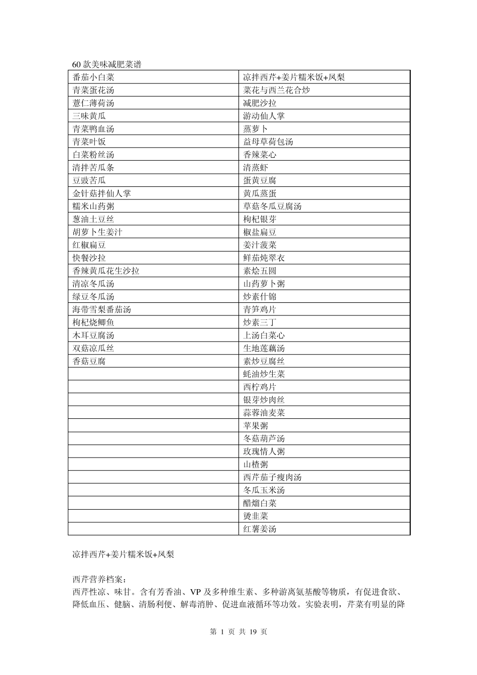 60款美味减肥菜谱_第1页