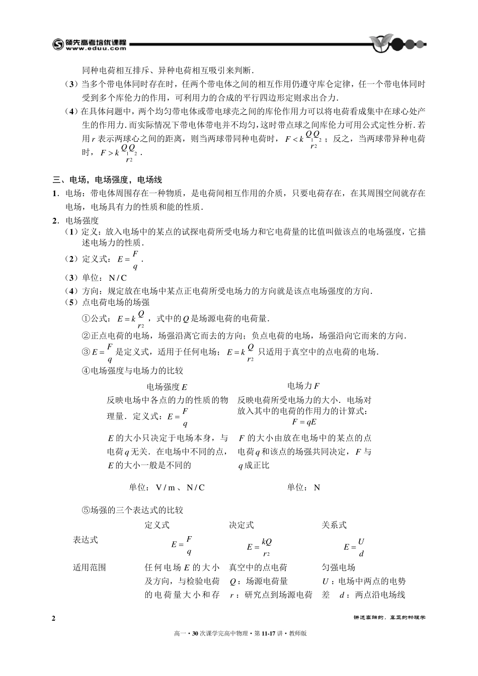 60课时学完高中物理讲义1117_第2页