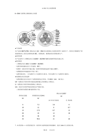 635kV电缆参数