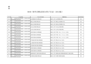 6840体外诊断试剂分类