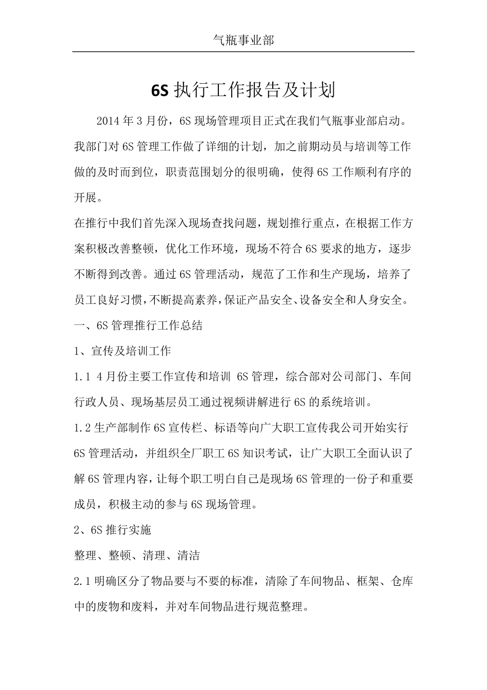 6S执行报告及计划_第2页