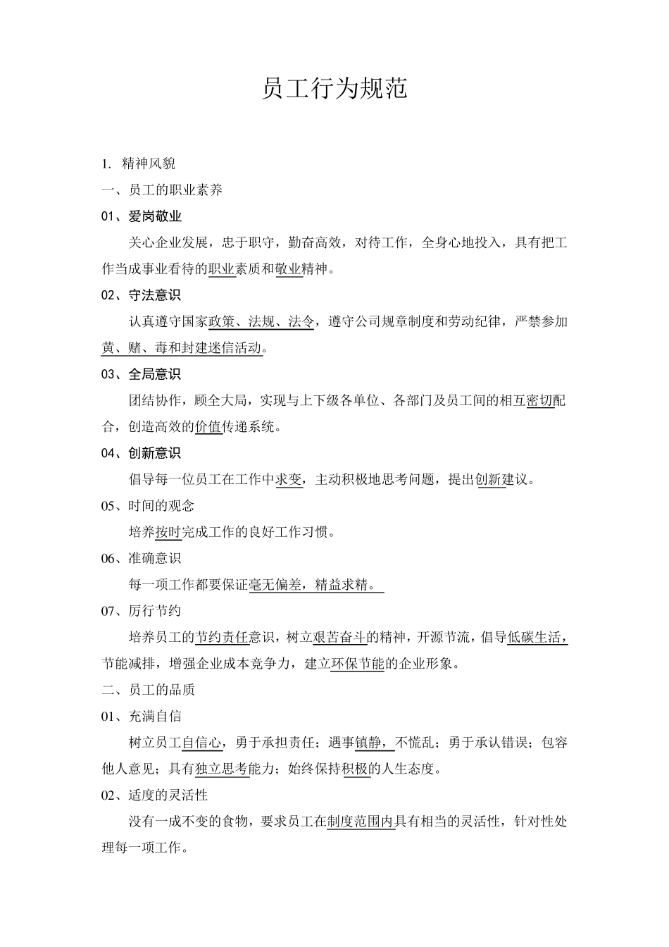 6S管理活动——员工行为规范_第1页