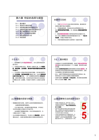 6第六章特征的选择与提取