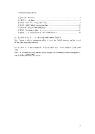 737NG结构损伤标准