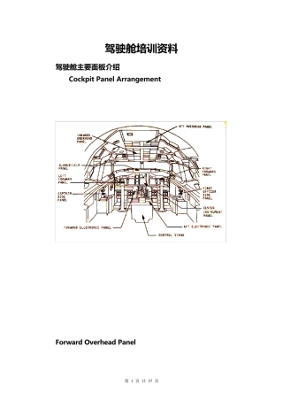 737NG飞机驾驶舱面板介绍