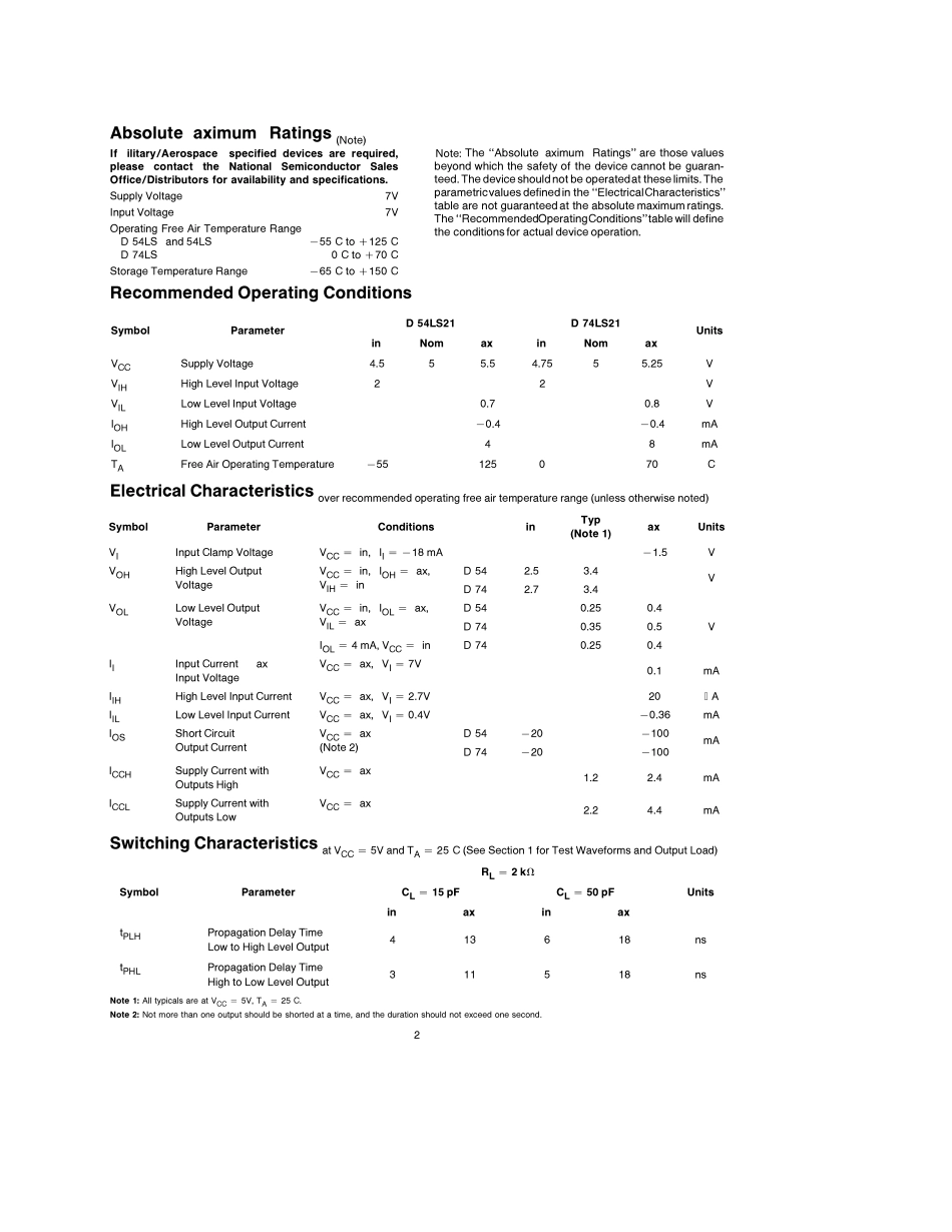 7421TTL4输入端双与门_第2页