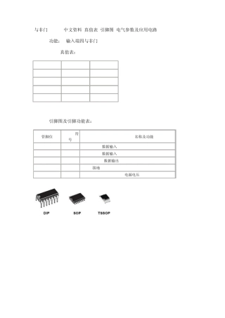 74HC00中文资料(真值表,引脚图,电气参数及应用电路)