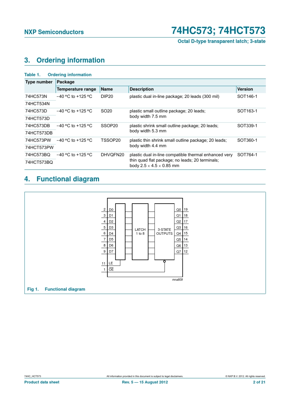 74HC573最新数据手册_第2页