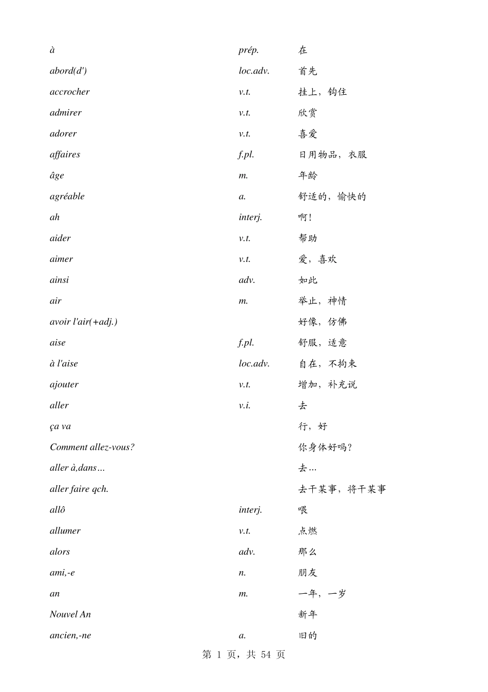 750法语单词表_第1页