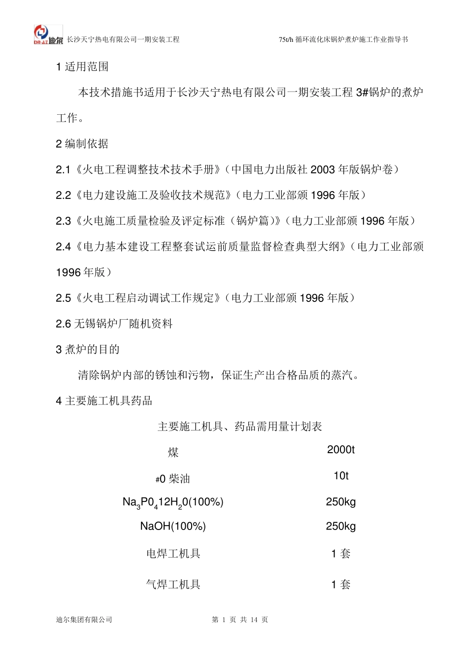 75t／h循环流化床锅炉煮炉技术措施]_第1页