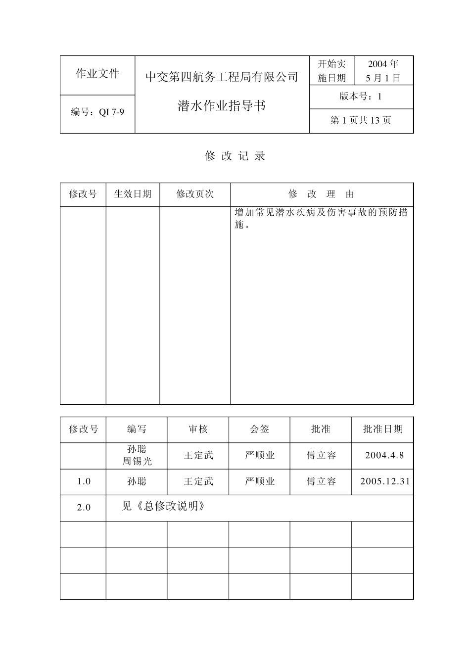 79潜水作业指导书_第1页