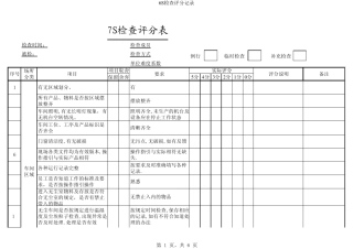 7S现场检查表