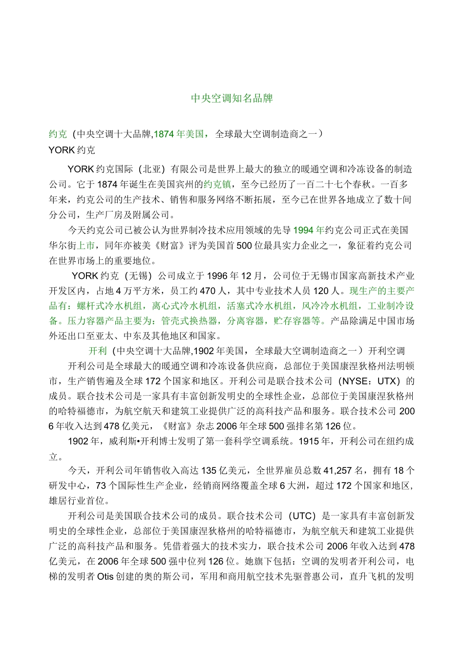 空调知名品牌._第1页