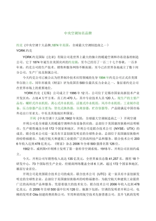 空调知名品牌.