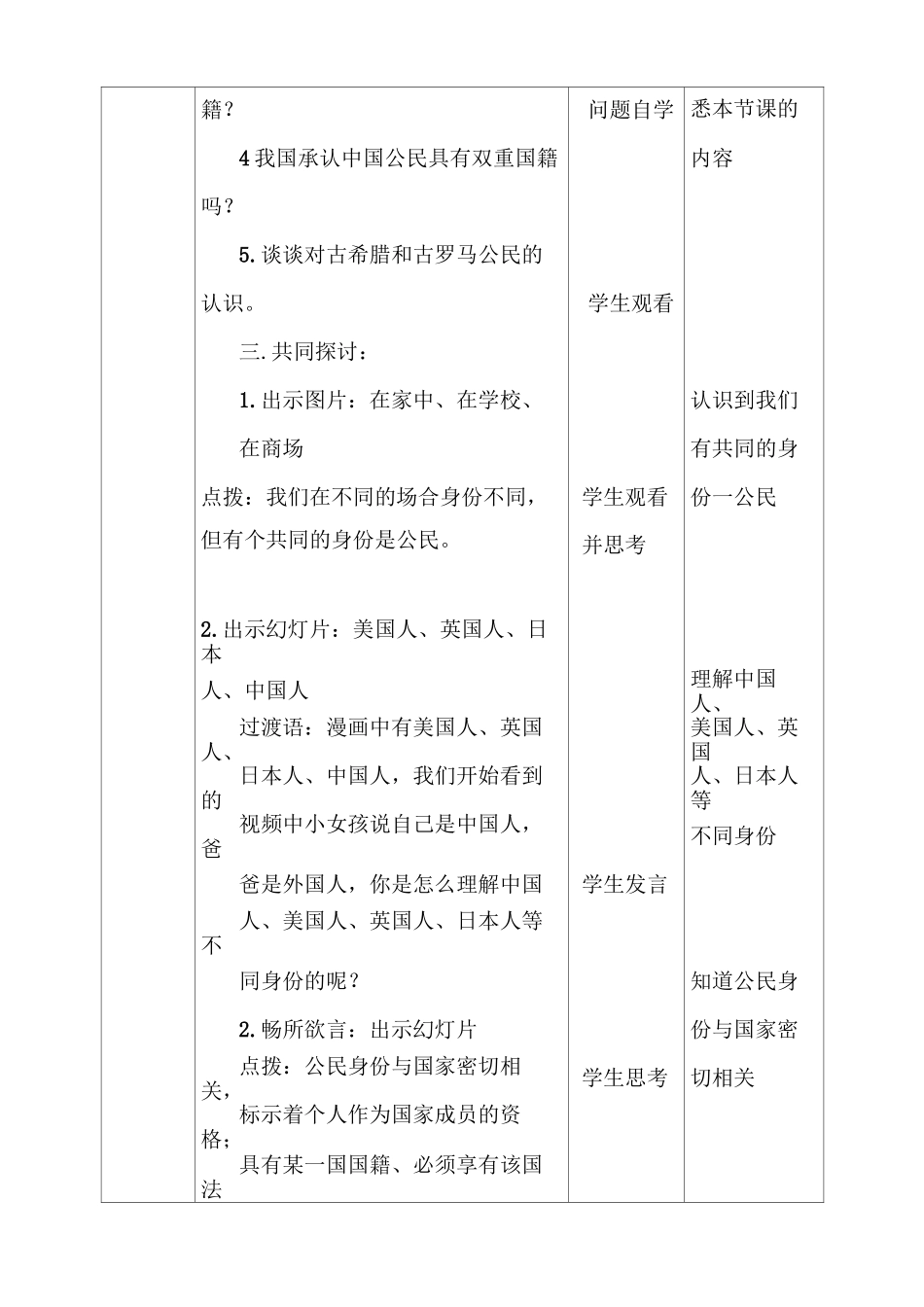 《公民意味着什么》教案 道德与法治教案12_第2页
