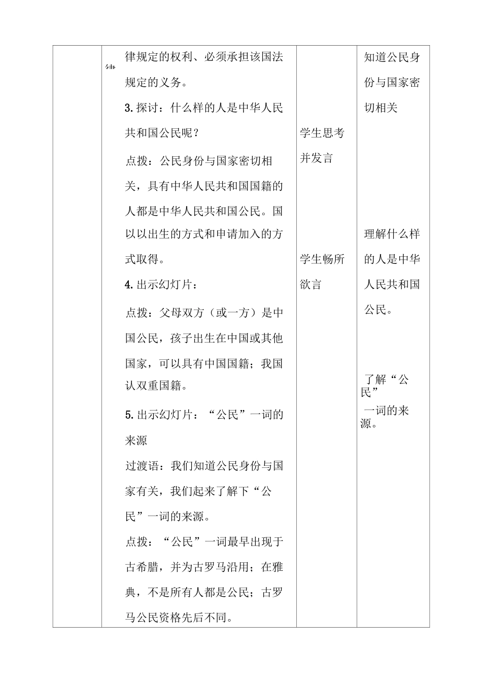 《公民意味着什么》教案 道德与法治教案12_第3页