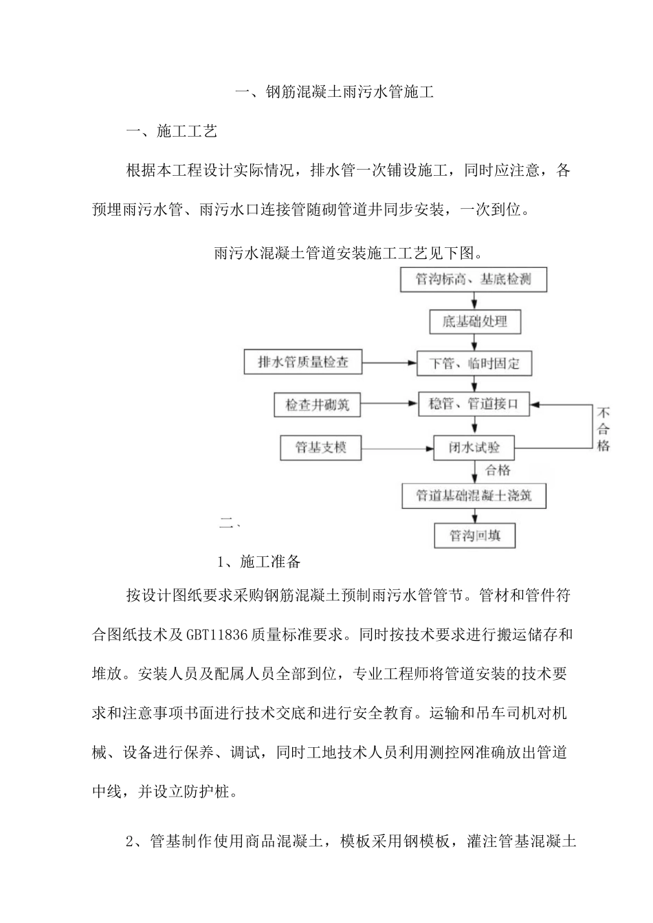 钢筋混凝土雨污水管施工_第1页