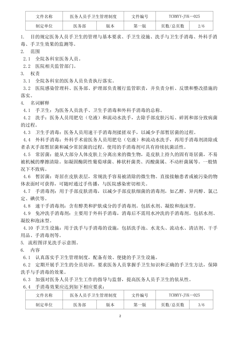 医务人员手卫生管理制度_第2页
