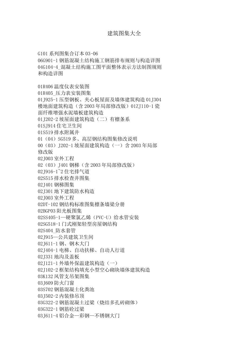 建筑图集大全名称._第1页
