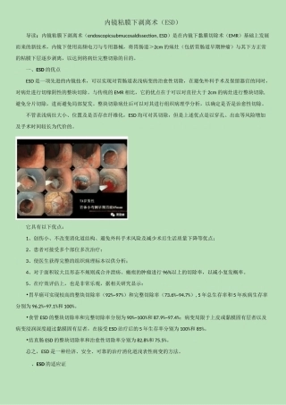 内镜粘膜下剥离术(ESD)