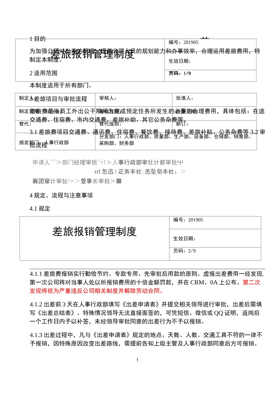 差旅报销制度_第1页