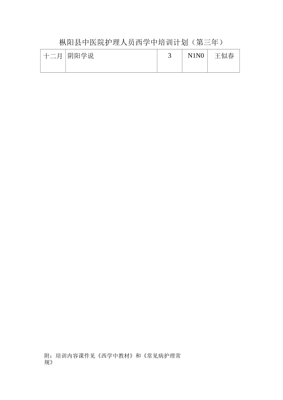 枞阳县中医院护理人员西学中培训计划(第一年度)_第3页