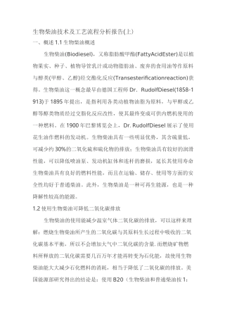 (工艺流程)生物柴油技术工艺及流程