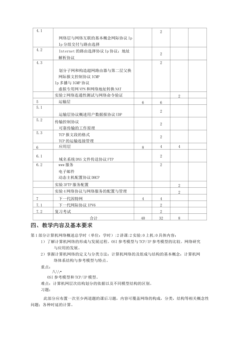 计算机网络教学大纲_第3页