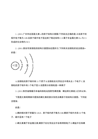 原子结构示意图