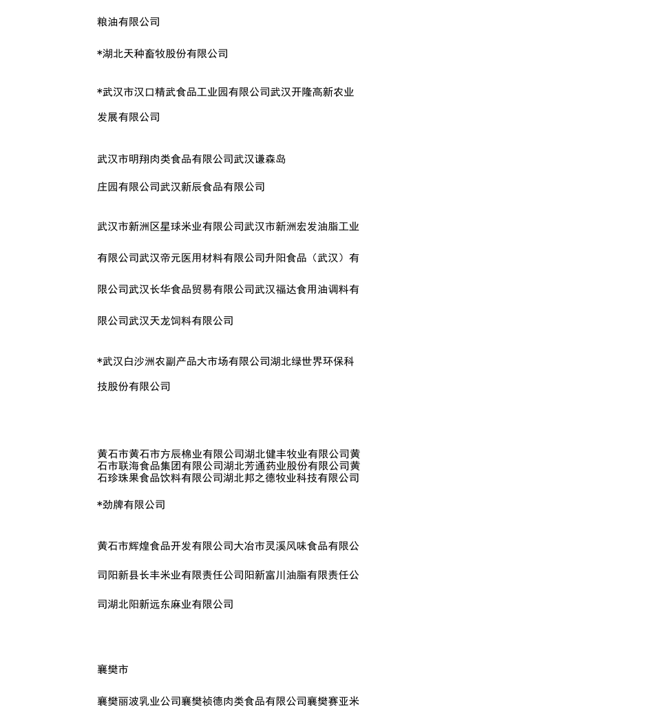 湖北省农业产业化省级重点龙头企业名单_第2页