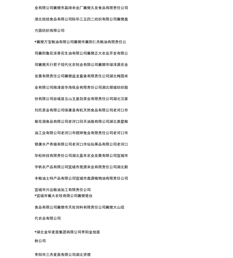湖北省农业产业化省级重点龙头企业名单_第3页