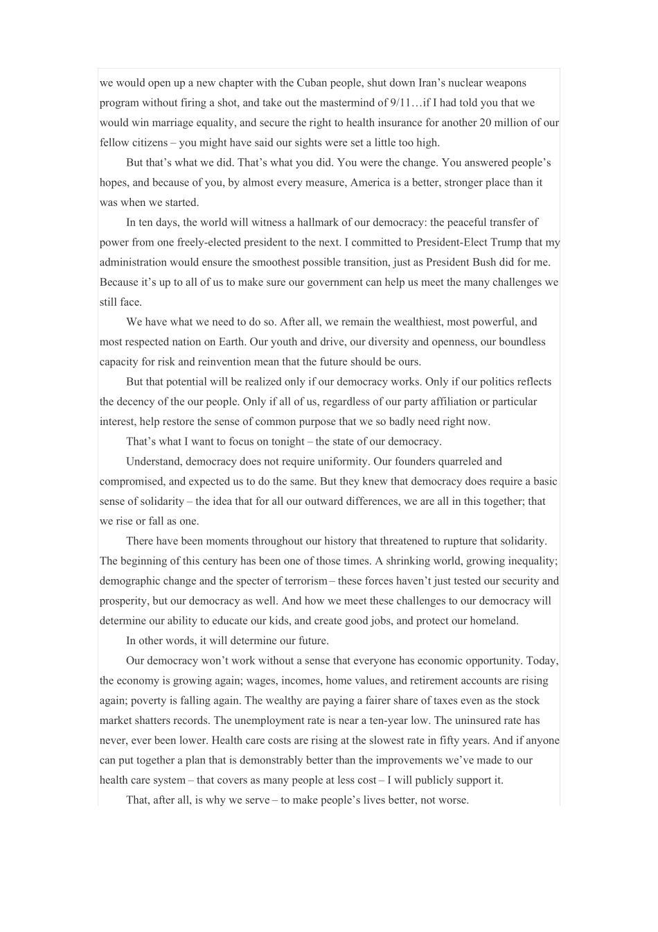 奥巴马卸任前的经典演讲——中英文对照_第2页