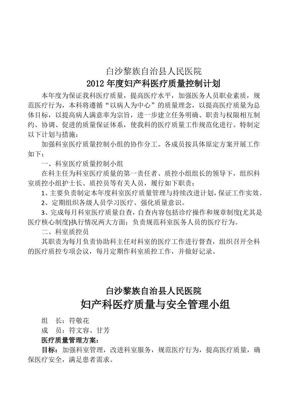 妇产科医疗质量持续改进记录42551_第3页